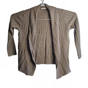 Jason Maxwell 2X Brown Ribbed Knit Cardigan Sweater